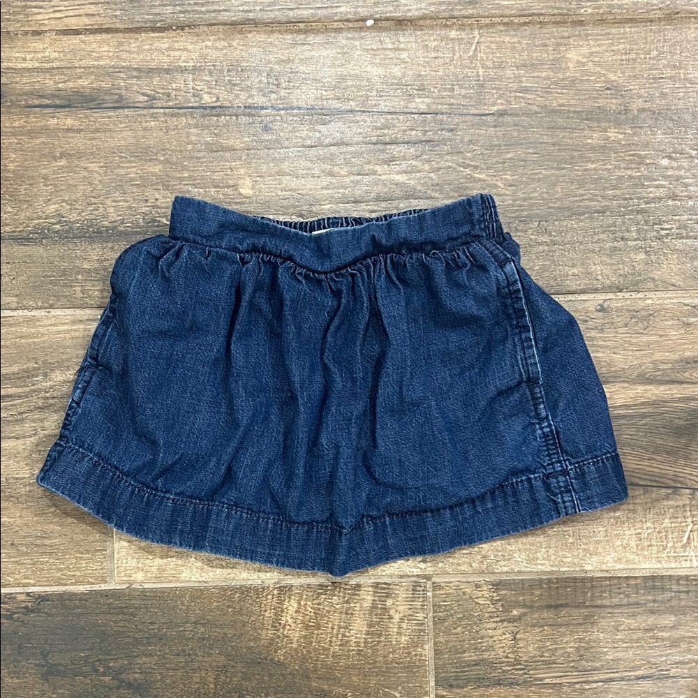Cat & Jack Girls Dark Blue Denim Skort